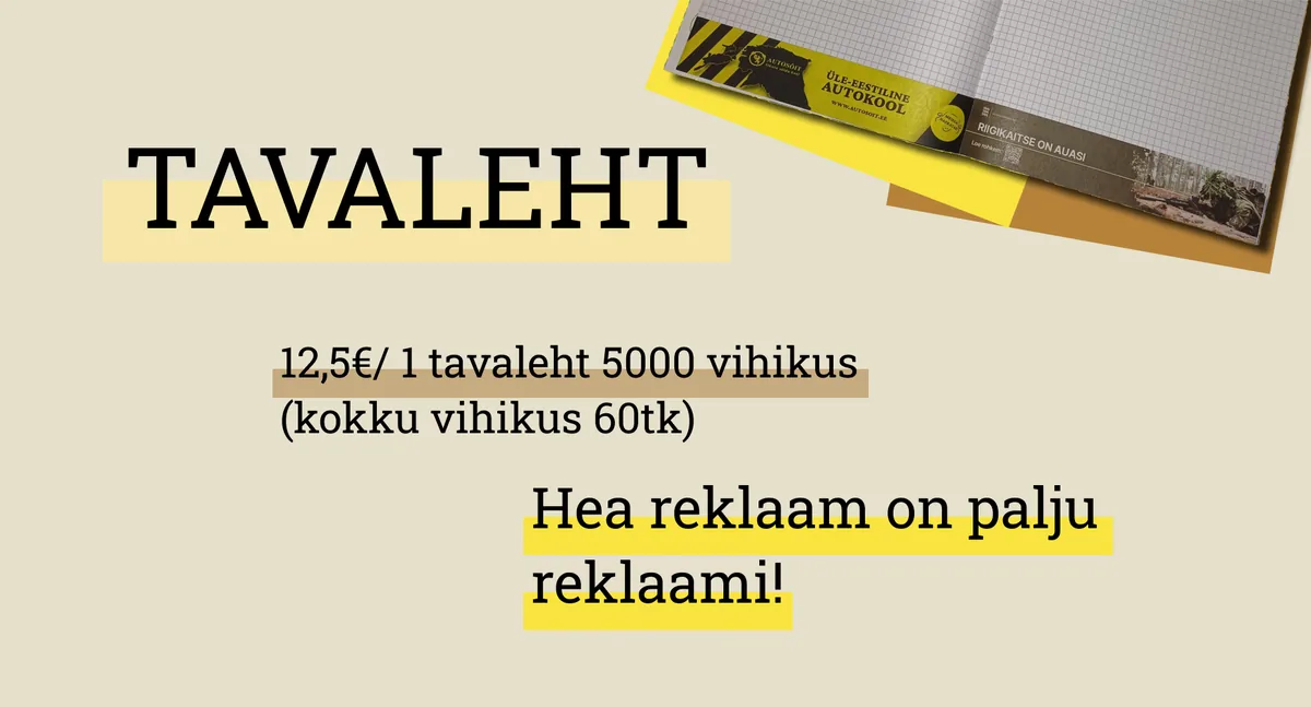 Tavaleht hinnakiri